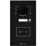 Вызывная вандалозащитная IP-видеопанель MTM VR с 1 кнопкой и считывателем. 2 модуля, цвет темно-серый CAME MKITVIP-21RV