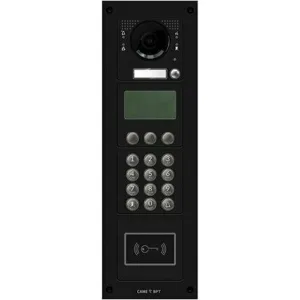 Вызывная вандалозащитная IP-видеопанель MTM с 1 кнопкой, кодонаборной клавиатурой, дисплеем и считывателем, 4 модуля, цвет темно-серый CAME MKITVIP-41KDRV (КАМЕ) Вызывная вандалозащитная IP-видеопанель MTM с 1 кнопкой, кодонаборной клавиатурой, дисплеем и считывателем, 4 модуля, цвет темно-серый CAME MKITVIP-41KDRV (КАМЕ)